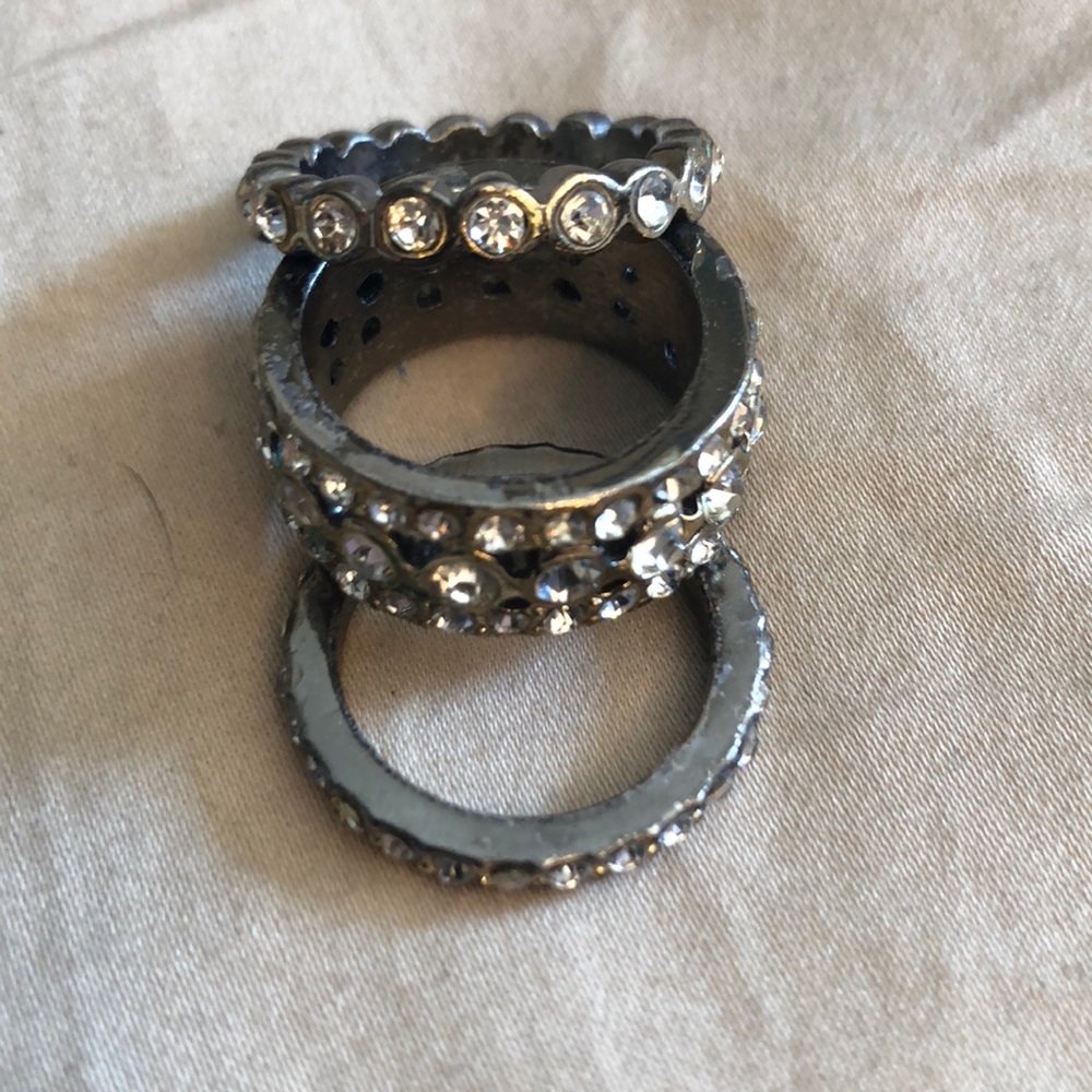 Stack rings with crystals New